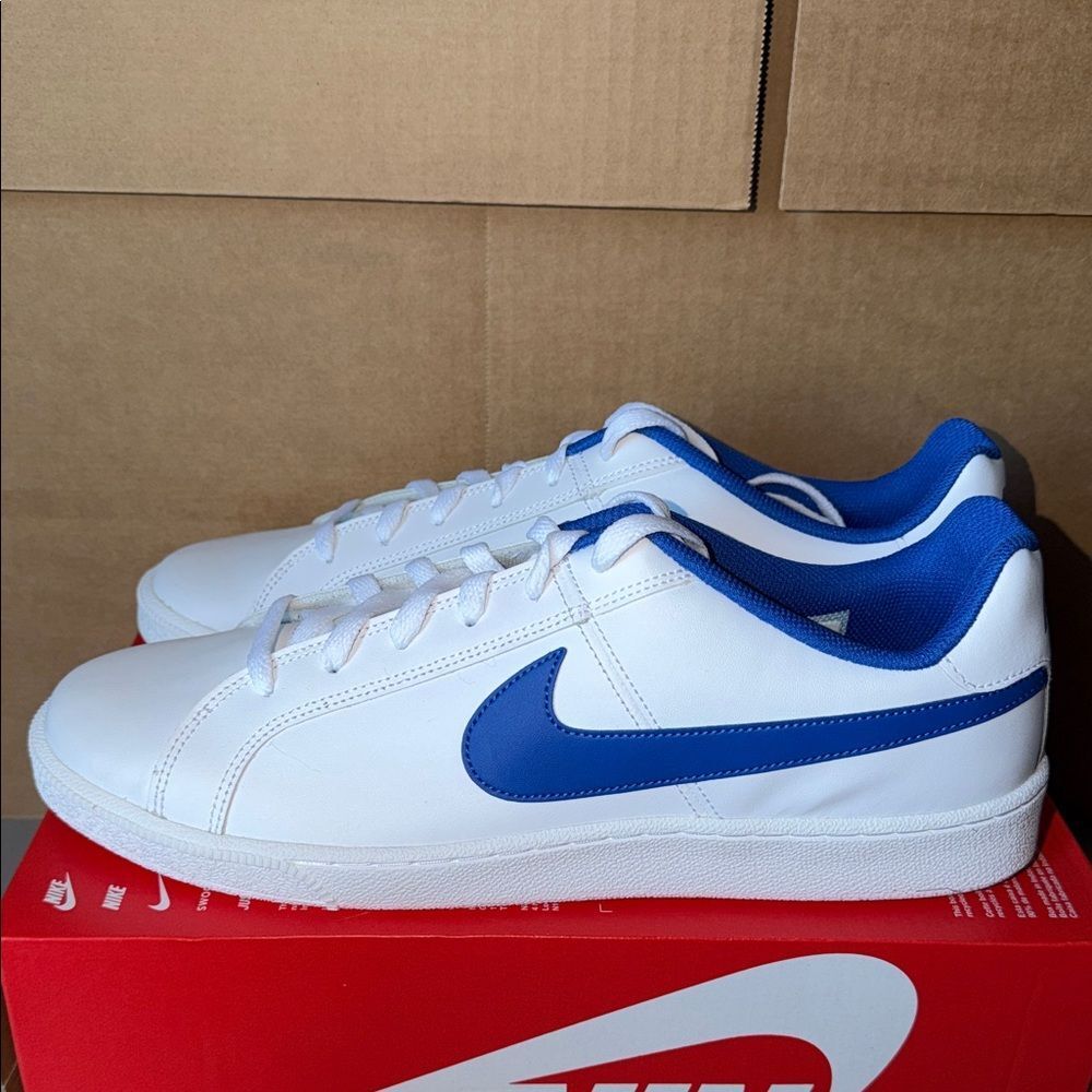 Nike Court Royale White Royal Blue 749747-141 Men’s Size 12